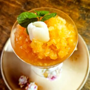 Cantaloupe Lychee Sorbet